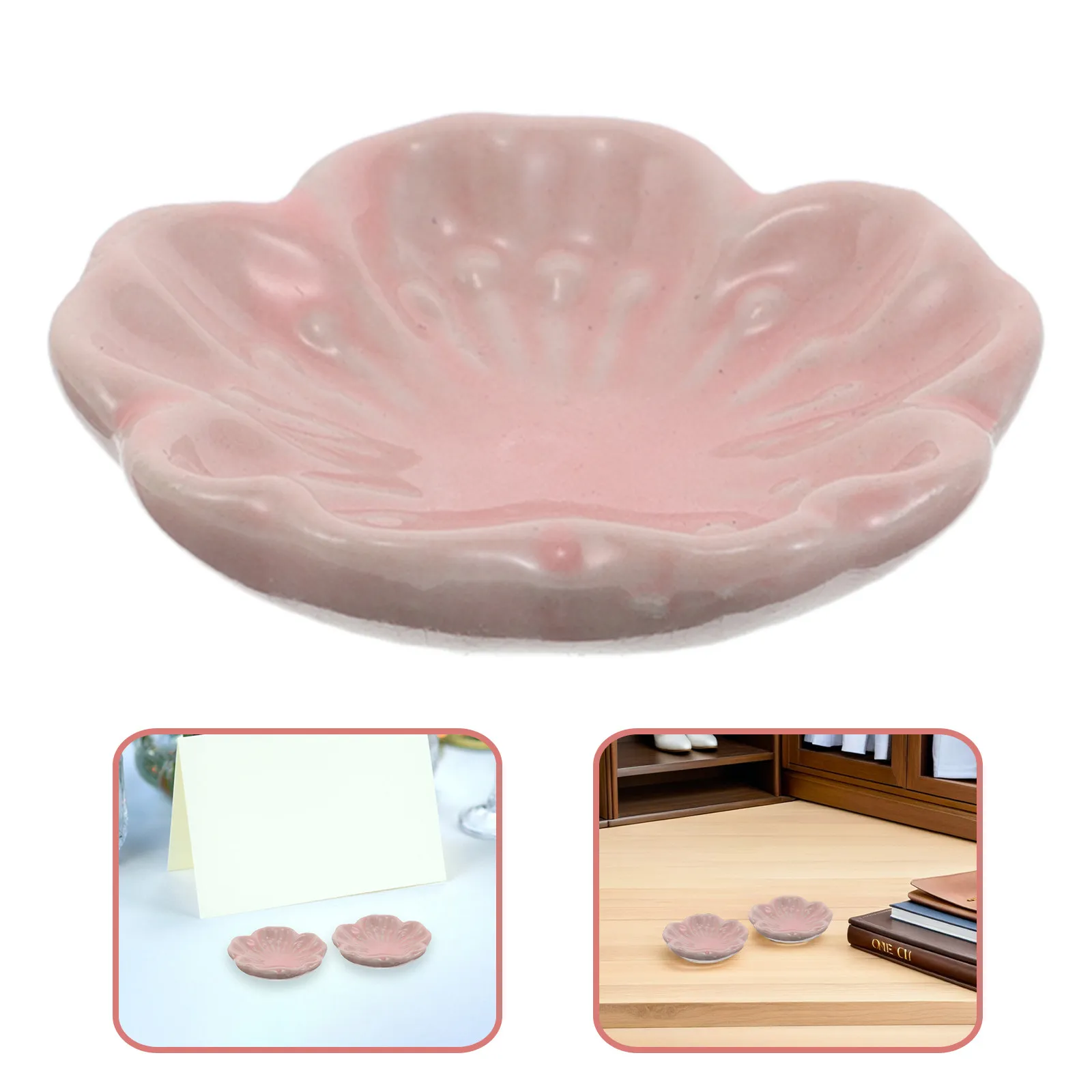 

6Pcs Ceramic Cherry Blossom Incense Stick Holder Mini Flower Shape Porcelain Tray for Aromatherapy Meditation Yoga Room Decor