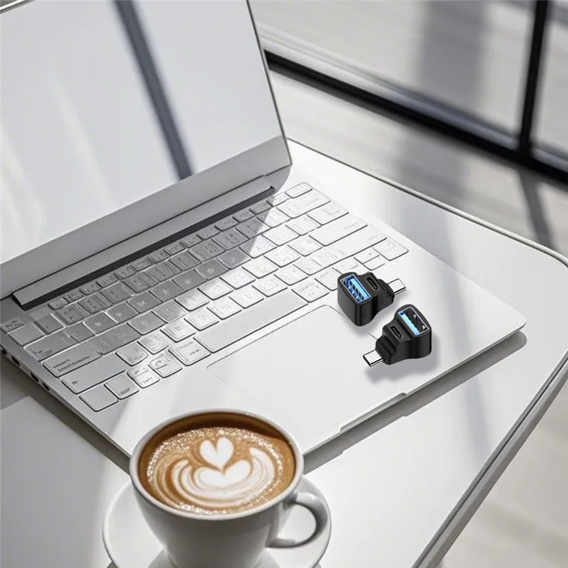 A13E-2Pcs 180 Degree USB-C Adapter For Steam Deck& For ASUS Rog Ally Dual USB-C 20Gbps 8K 60Hz PD 140W Connector