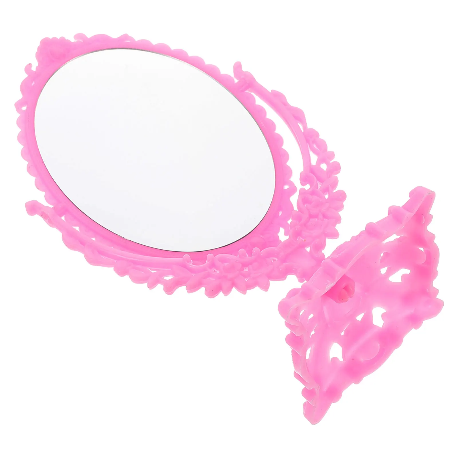 

Makeup Mirror Mini Dollhouse Furniture Miniature Accessories Cute Framed Pink Mirrors