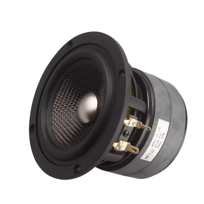 Imported titanium diaphragm carbon fiber basket dual-magnet 4-inch full-range speaker unit, upgraded midrange, suitable for audi