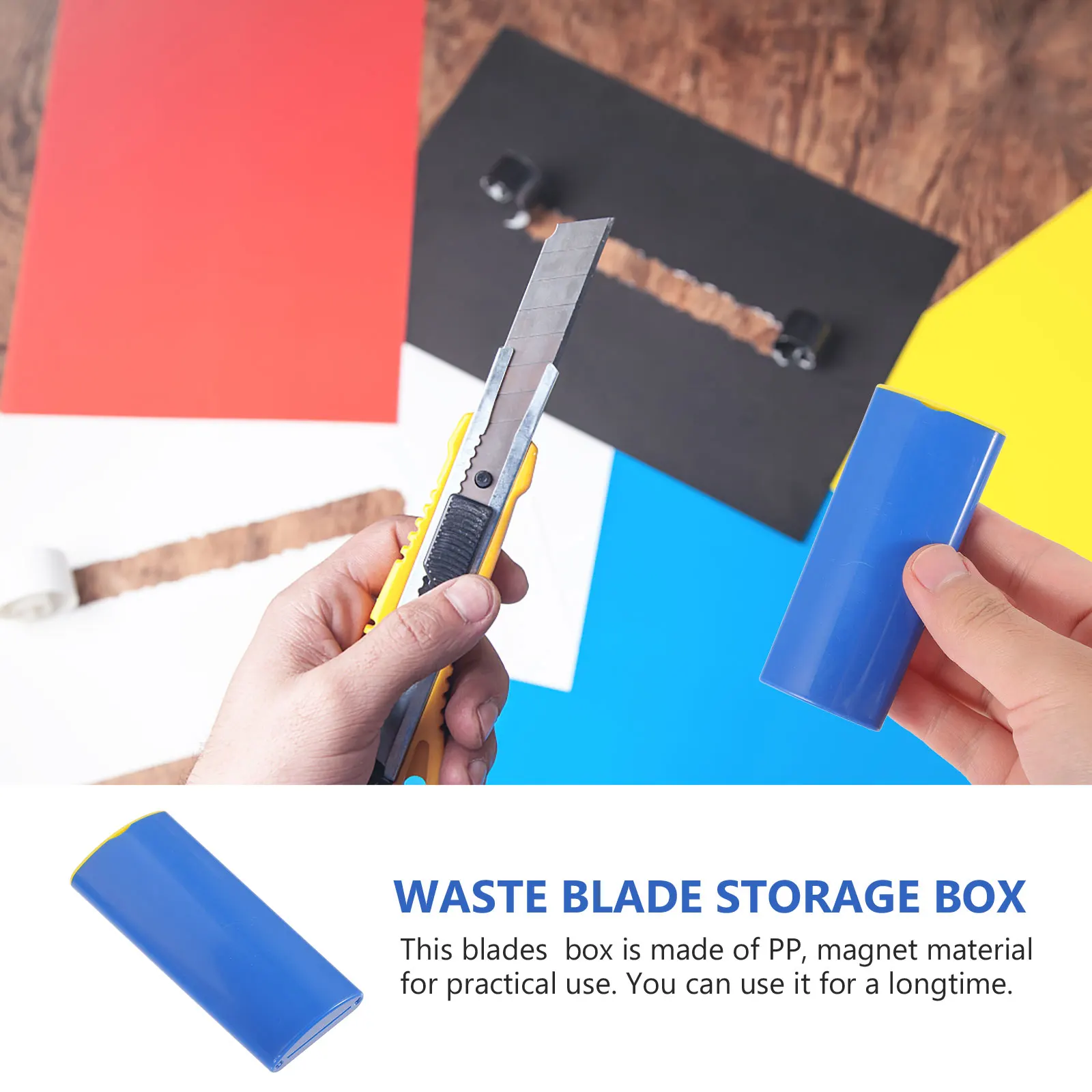 

Magnetic Storage Box Pp Material Safe Disposal Container For Waste Blades Portable Sharps Case Recycling Container Blades Box