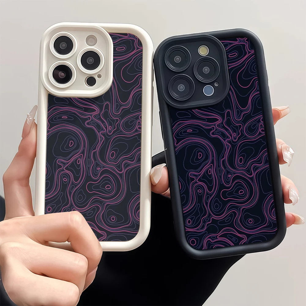 Casing HP Neon Waves IPhone17 Must-Haves untuk IPhone 17 16 15 14 13 12 Pro Max, Pelindung Silikon Anti Benturan