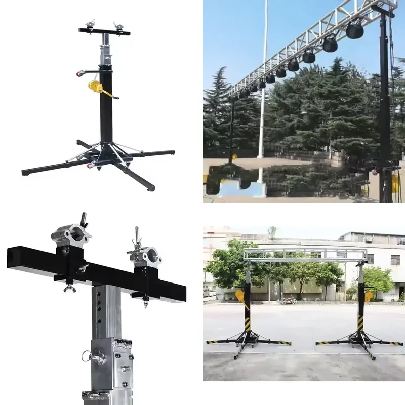 Wholesale 6m Heavy Duty LED Screen Truss Lift Tower with Winch 250kg Load Capacity for Stage Light Line Array Speaker Crank