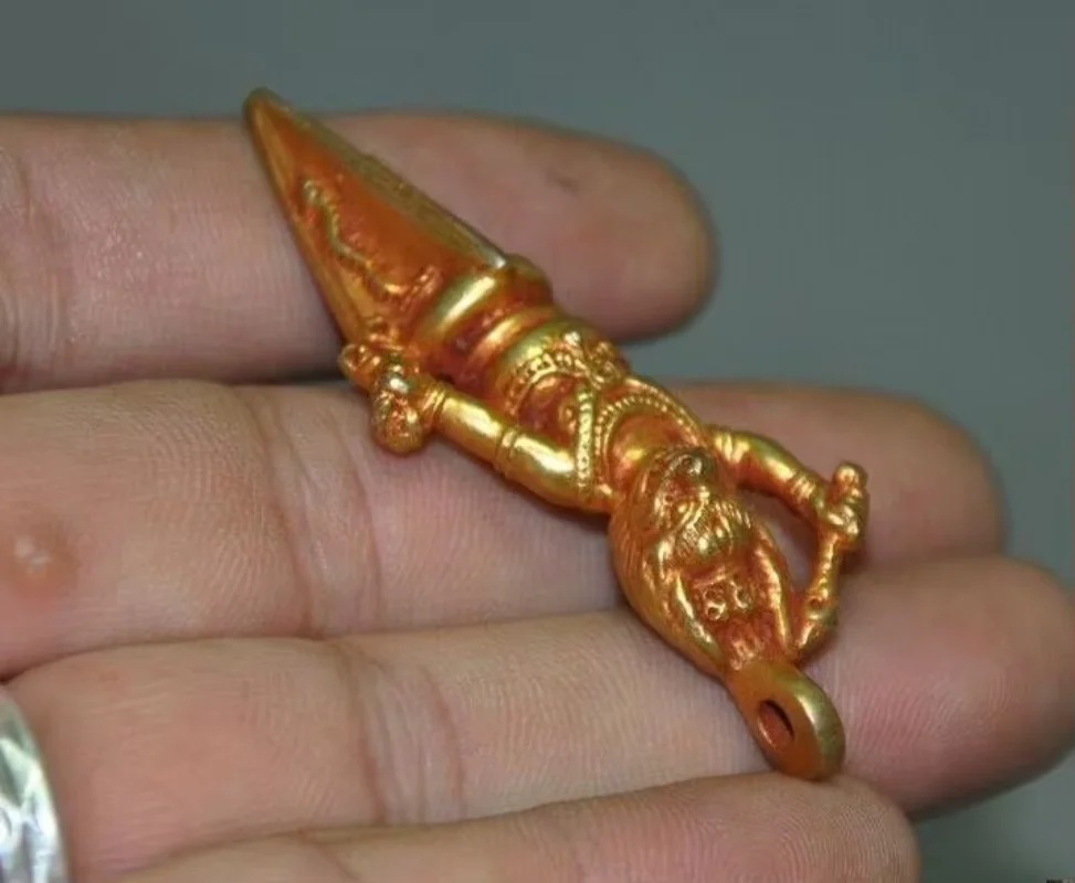 Tibetan bronze Gilt Skulptur Yamantaka Yama Dharmaraja Amulet Statues