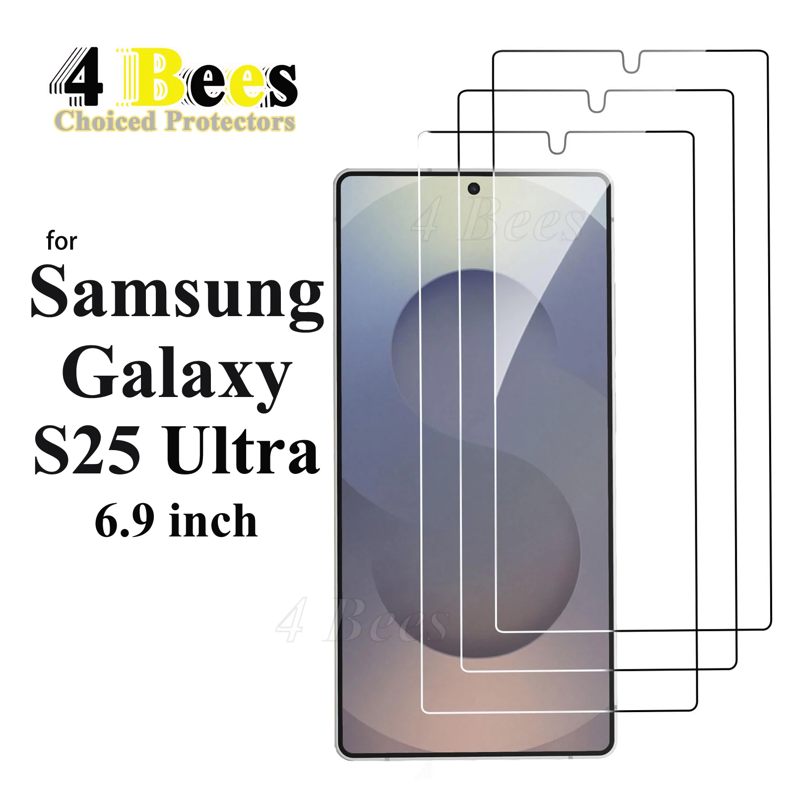 2-5 uds vidrio templado para Samsung Galaxy S25 Ultra 5G Protector de pantalla Mica protectora funda de aluminio alta amigable plana