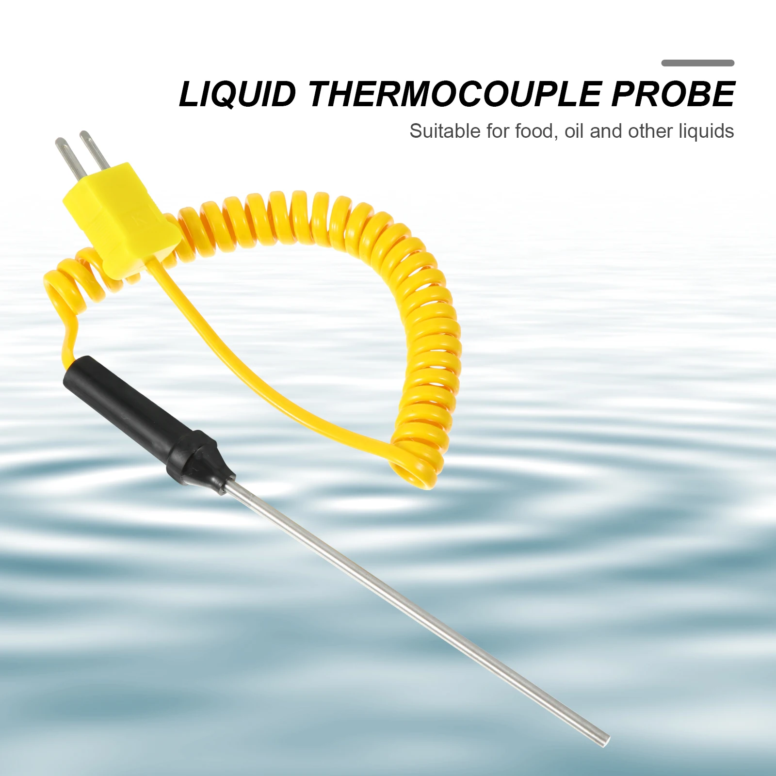 

K Type Thermocouple Probe Metal Temperature Sensor for Digital Thermometer Yellow Color High Precision Oven Thermometers