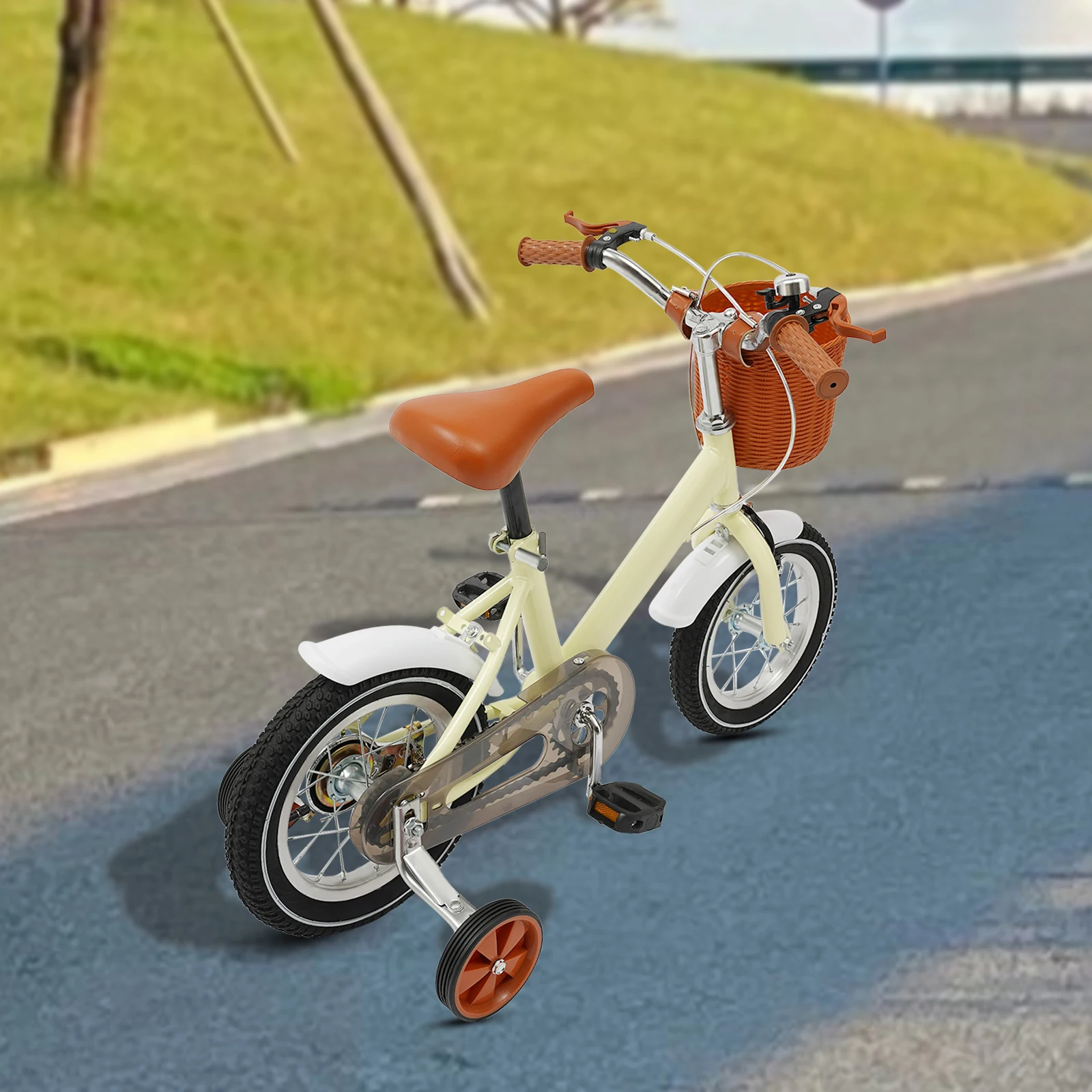 12-Zoll-Balance- und Pedal-Kinderfahrrad |   Rahmen und Dual-Bremssystem aus Kohlenstoffstahl für