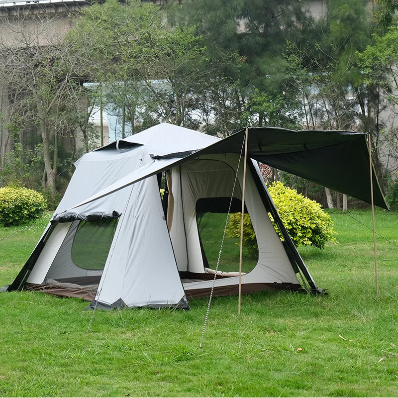 

Ultralarge Automatic Camping Tent, Vinyl Material, PU, Aluminum Pole, Double Layer, Waterproof, Windproof, 4-5 Person, 5000mm