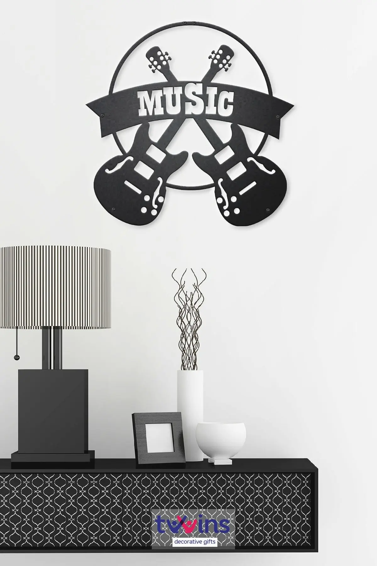 Decorative Music Laser Cut Metal Wall Decor 49x48 cm