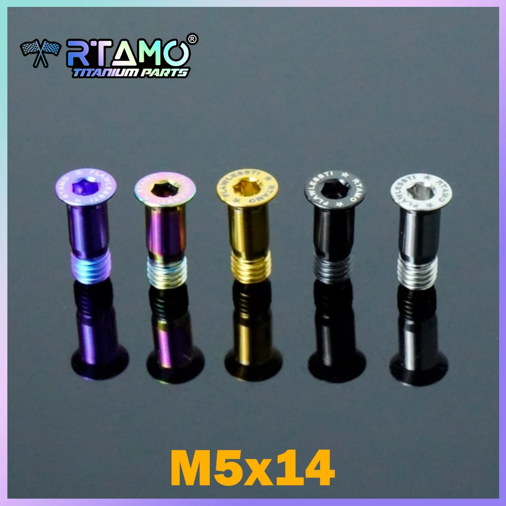 

RTAMO Титановые болты M5X14 для роликов заднего переключателя скоростей, винты для роликов велосипедных шкивов MTB и шоссейных велосипедов, 2 шт.