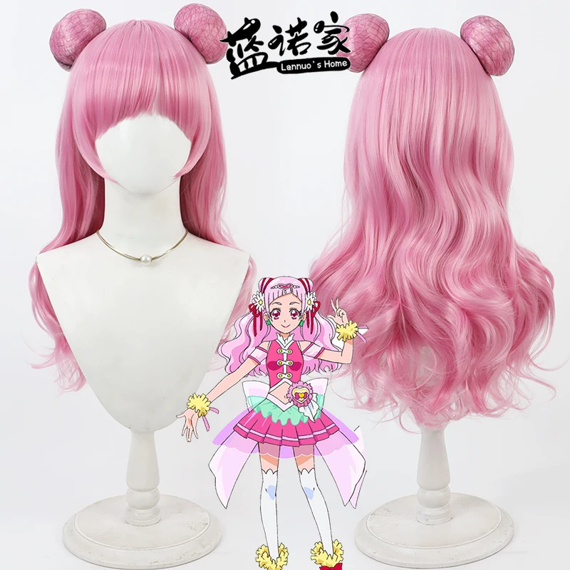 

Anime Pretty Cure Nono Hana Cos Cosplay Wig Halloween Carnival Party Prop Synthetic Hair Heat Resistant Fiber + Wig Cap