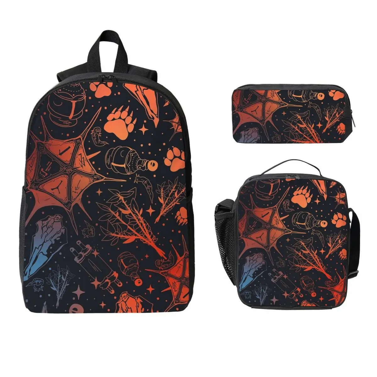 

BG3 Pattern Astarion Shadowheart Druid Potion Backpack BookBag School Bag Shoulder Bags 3ps Insulated Lunch Bag Pencil Case