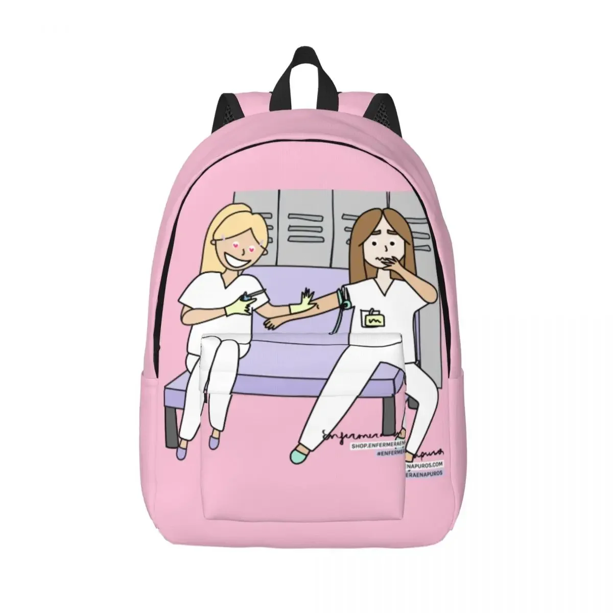 Backpack for Boy Girl Kids Student School Bookbag Enfermera En Apuros Doctor Nurse Daypack Preschool Primary Bag Sports