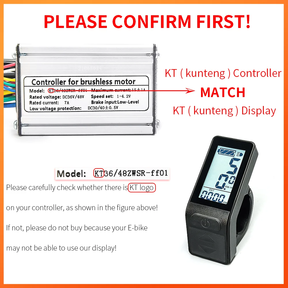 Ebike Display KT LCD4 Smart 24V 36V 48V Ebike LCD led SM/Waterproof Plug Display For Electric Bicycle Conversion Kit