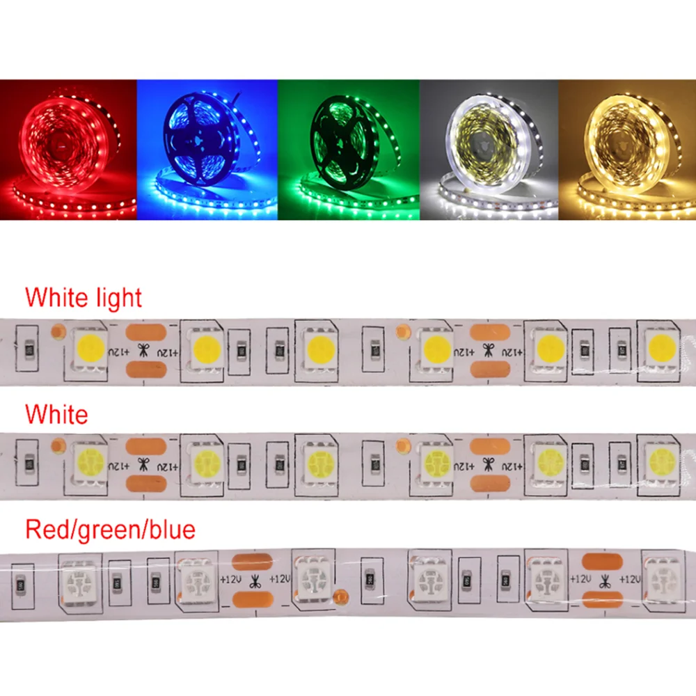 

СВЕТОДИОДНАЯ лента SMD 5050 RGB, водонепроницаемая светодиодная лента 5 м, 300 светодиодов, 12 В, 24 В постоянного тока, RGB, RGBW, RGBWW, розовая, синяя, красная, зеленая, Светодиодная лента Flexi