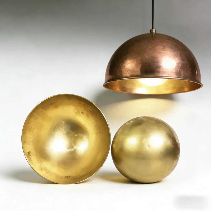 1pcs Hollow Brass Hemisphere Decorative Ball , Diameter 30mm-400mm, Thickness 1mm/2mm halfsphere for home decor, lights,bowls