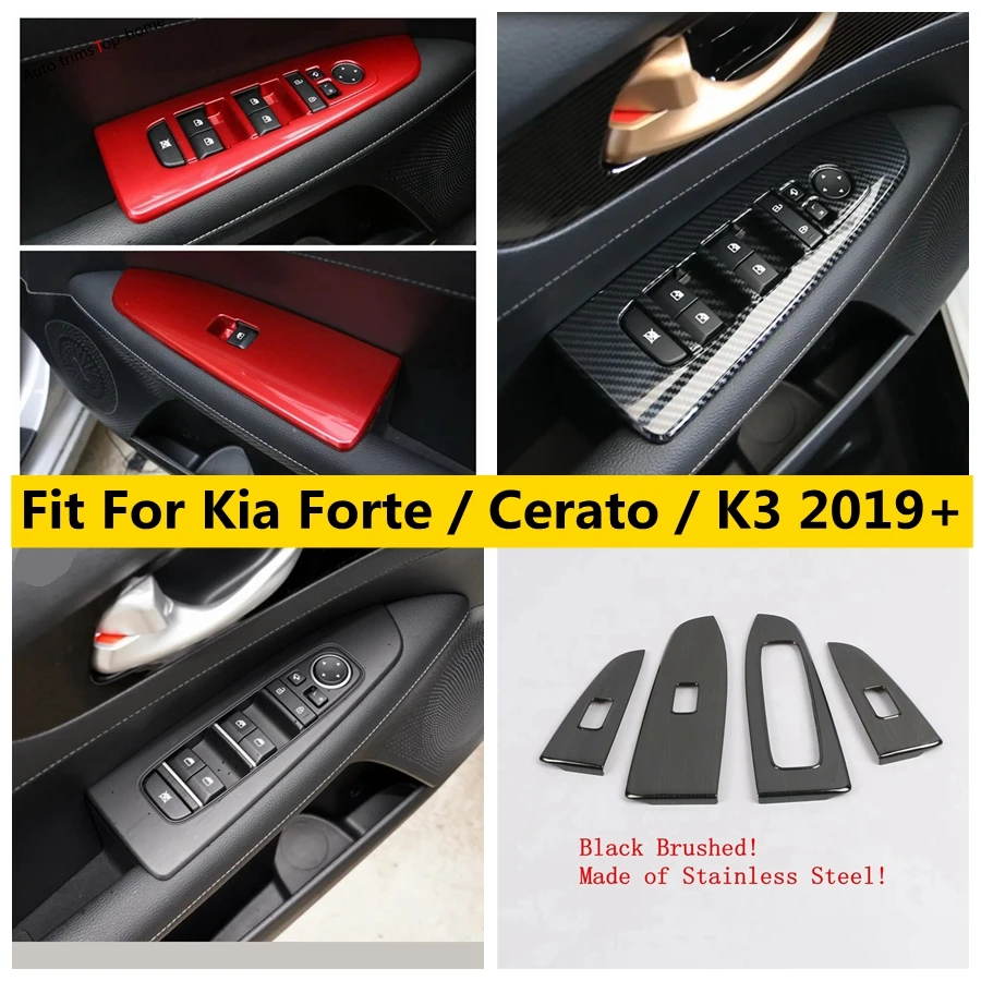 

ABS Armrest Window Rise Lift Down Control Switch Button Door Lock Panel Cover Trim Fit For Kia Forte / Cerato / K3 2019 - 2023