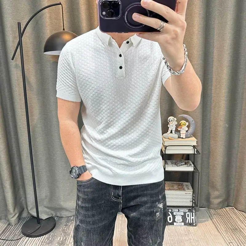 

Seasonal Short-sleeved POLO Shirt Light Luxury Breathable Middle-aged and Young Men's Fashion Trend