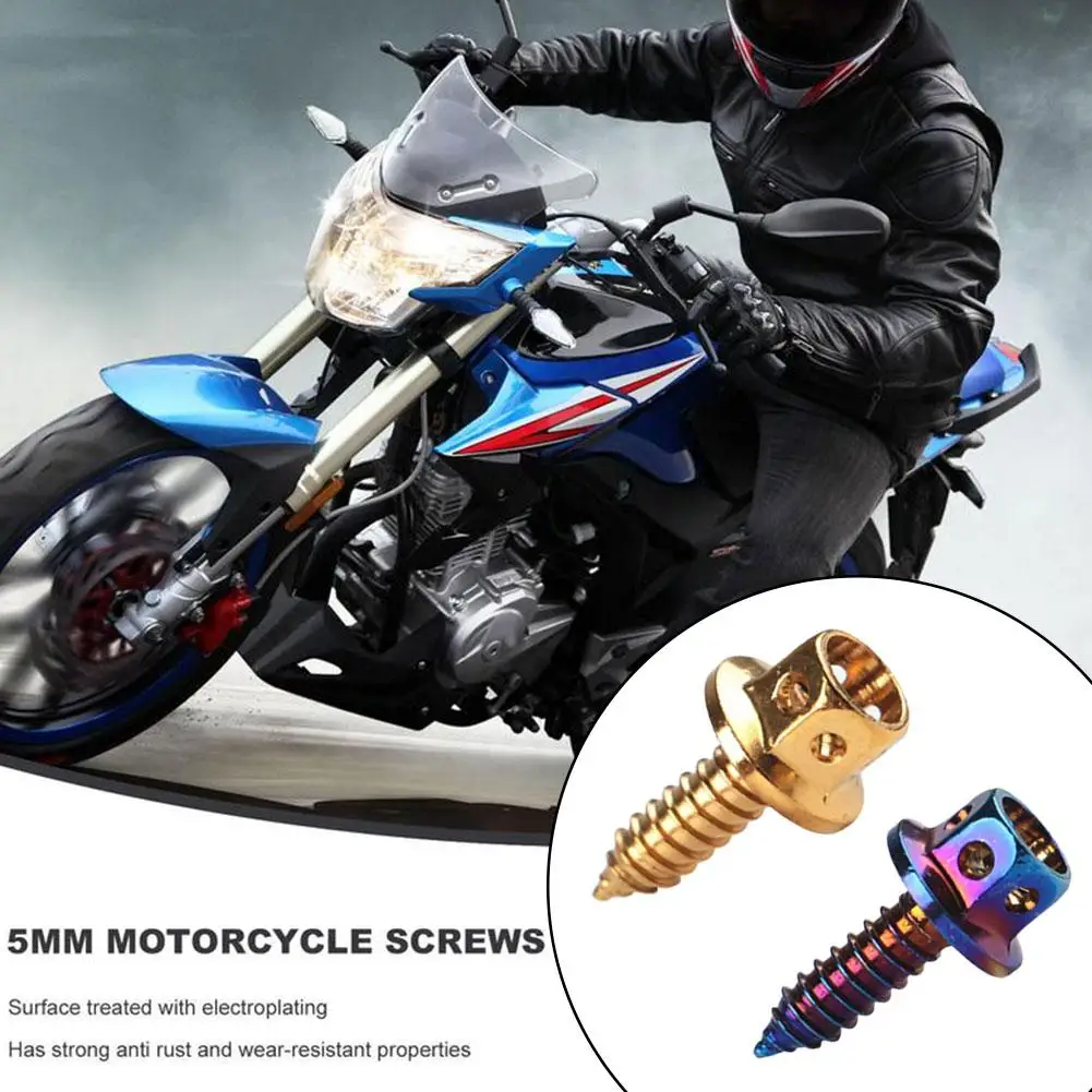 Viti per moto Elementi di fissaggio autofilettanti esagonali cavi elettrici Modifica bici Accessorio per l'aumento dello specchietto retrovisore
