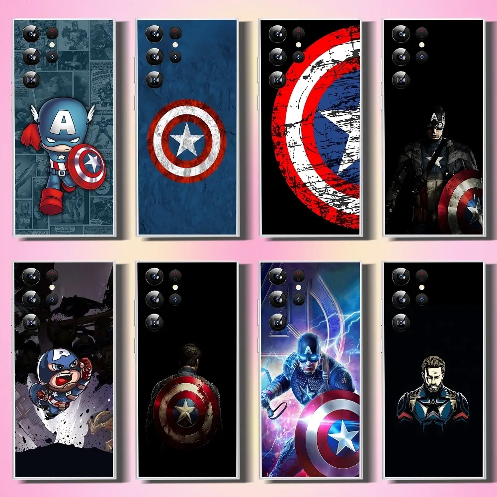 حافظة هاتف كلاسيكية للأفلام C-Captain-A-America لهاتف سامسونج جالاكسي A52 A12 A51 S21 Edge S22 ULTRA S23 S20LITE Plus Ultra Transparen #1