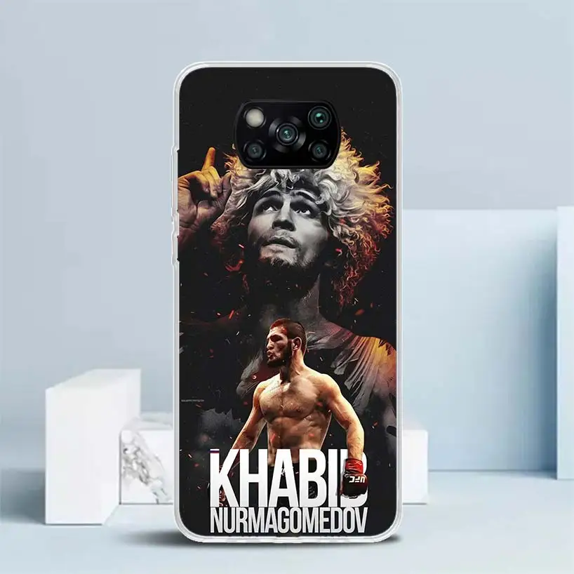 Khabib Nurmagomedov Soft Cover for Xiaomi Poco X5 Pro X4 Gt X3 Nfc M5S Print Phone Case M4 M3 M2 F3 F2 F1 Mi Note 10 Lite Coque