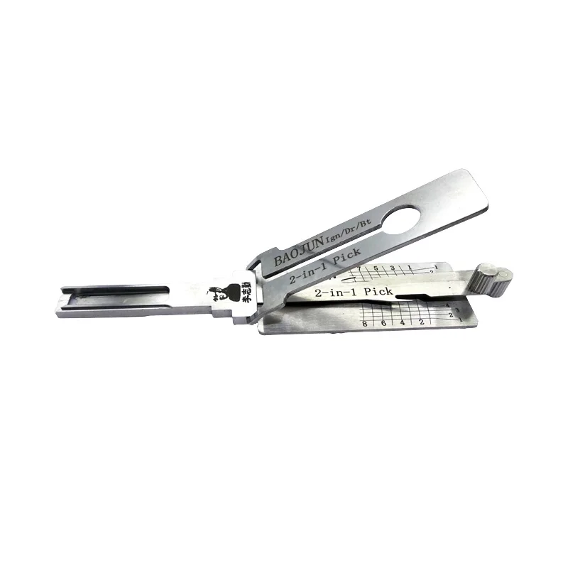 Original Lishi BAOJUN 2 in 1 Lock Pick Decoder Ignition Car door open for Baojun 330 560 730 and BAIC Huansu Vertical milling