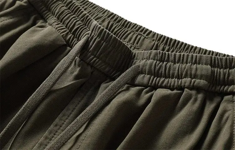 Japanese Pure Cotton Work Suit Men Summer Trendy Brand Loose Casual Retro Sports Pinnie Pants