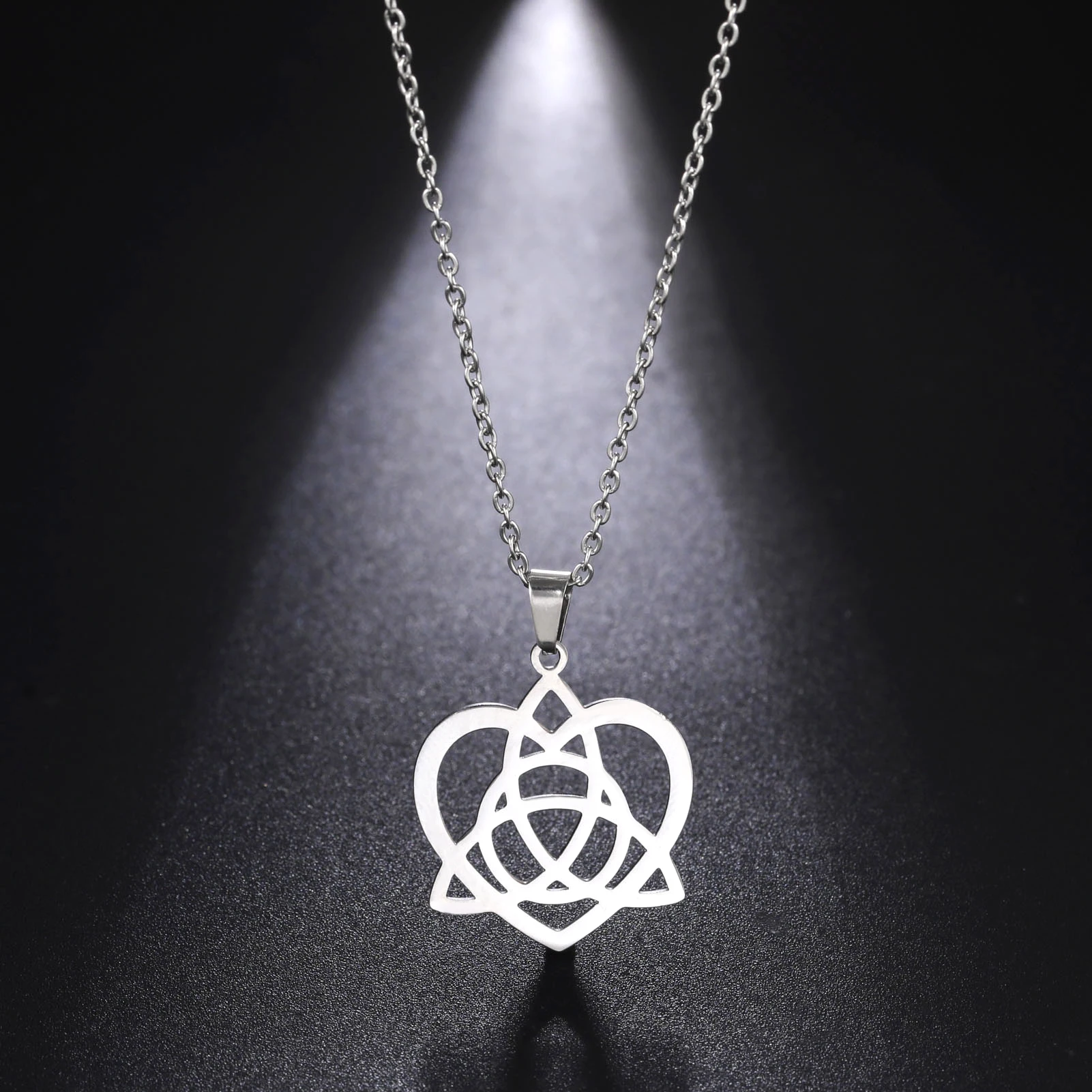 

Sipuris Love Heart Knot Necklace For Women Stainless Steel Cute Romantic Amulet Pendants Jewelry Gifts For Girlfriends