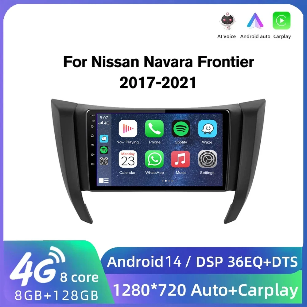 

Android 14 Car Radio For Nissan Navara Frontier NP300 4 D23 2014-2020 2021 Navi GPS Carplay Multimedia Video Player No DVD 2 Din