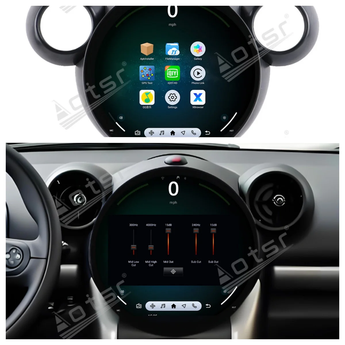 11.7 Inch Screen Car Radio  For Mini Cooper R56 R60 R51 2007 - 2015 Android 15 Multimedia Player Navigation GPS Stereo Carplay