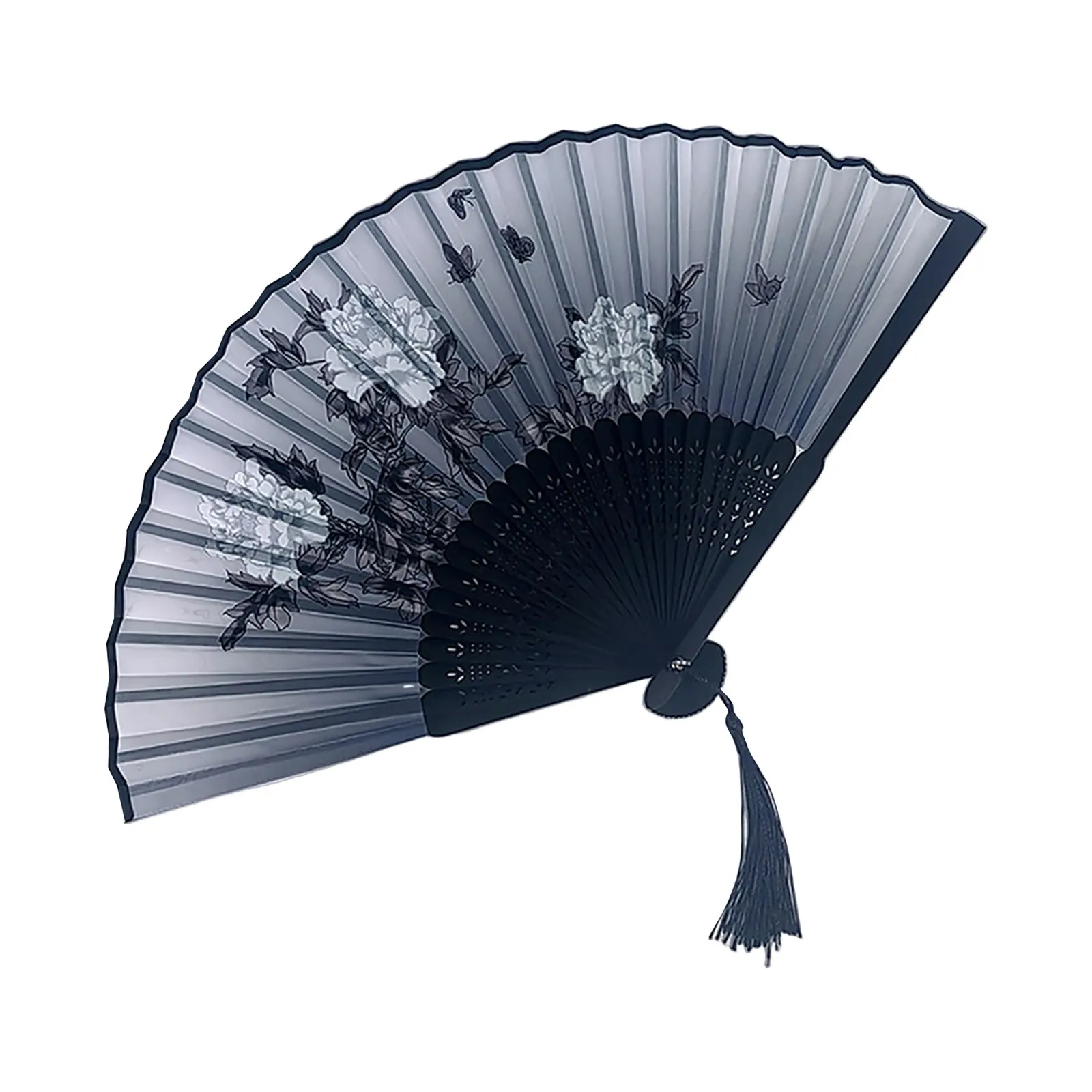 Abanico plegable de flores chinas de estilo Vintage, artesanía artística, regalo, decoración del hogar, fiesta, actuación de baile, abanicos de mano, regalo único