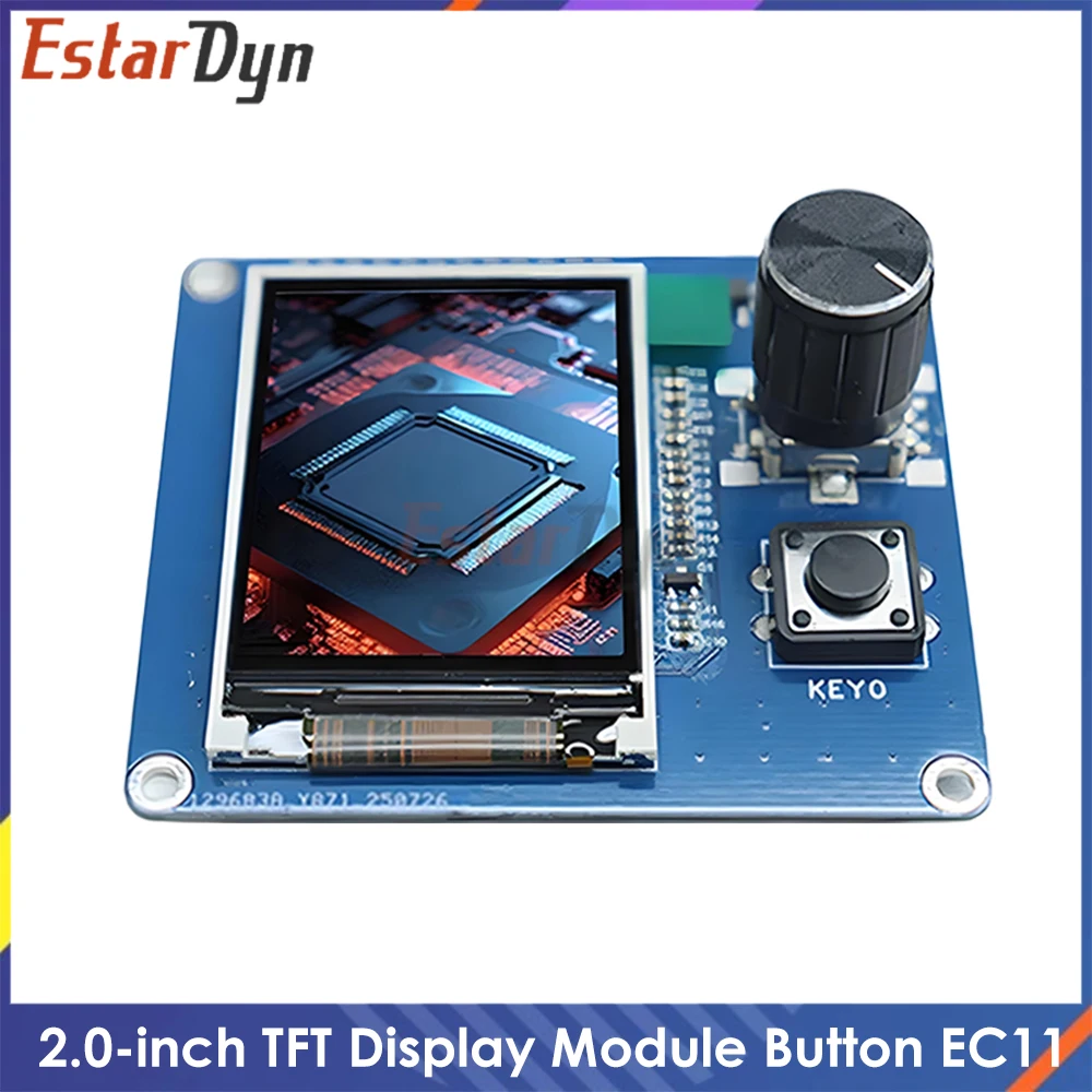 2.0 Inch TFT LCD Display with Rotary Encoder EC11, IIC SPI Interface for Arduino ESP32 Raspberry Pi DIY Projects
