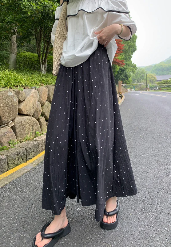 بنطال ذو قصة أرجل واسعة مطرز للمرأة الصيف رقيقة جدا الدوبامين التجفيف السريع البطن التحكم الرباط سيولش محب نادي تخفيف #5