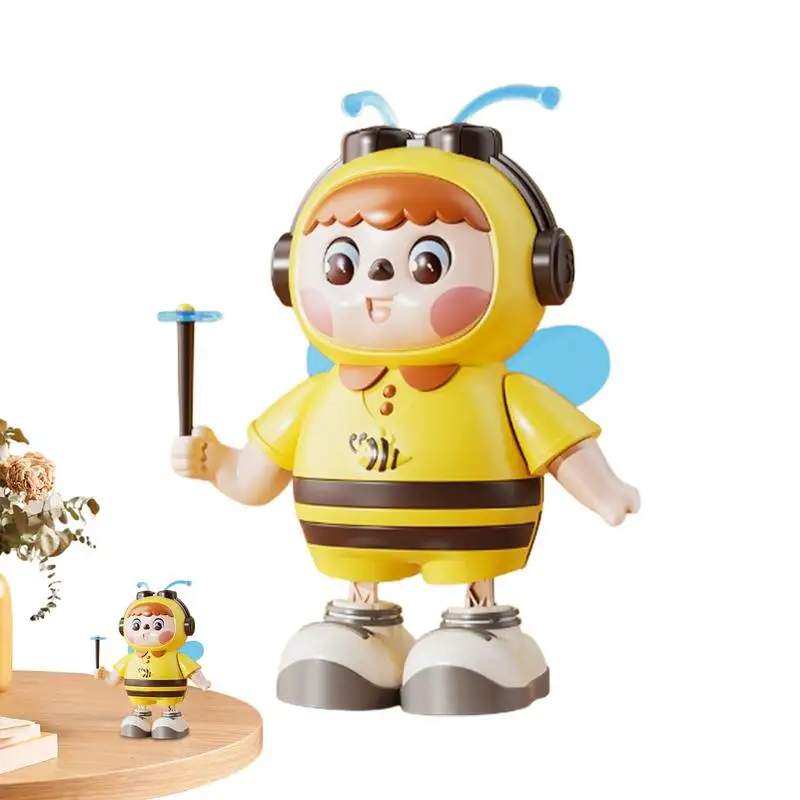 

Musical Bee Toy Musical Moving Toys Interactive Cute Light Up Moving Dancing Bee With Wings And Flower For Walking Toddler