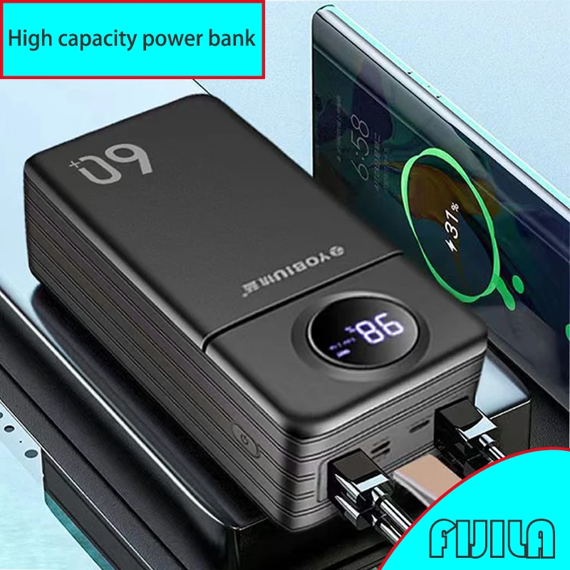 Power Bank 60000 mAh Power Bank ad alta capacitร ricarica rapida 50000 mAh 40000 mAh 30000 mAh Mobile universale