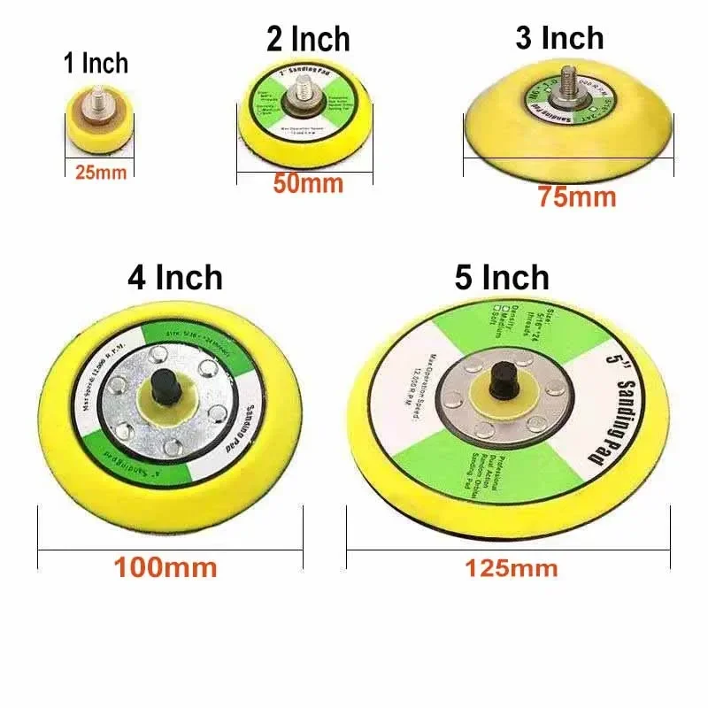 1- 5 Inch Self-adhesive Pneumatic Sander Polishing Disk Hook And Loop Backing Sanding Pad Polishing Disc