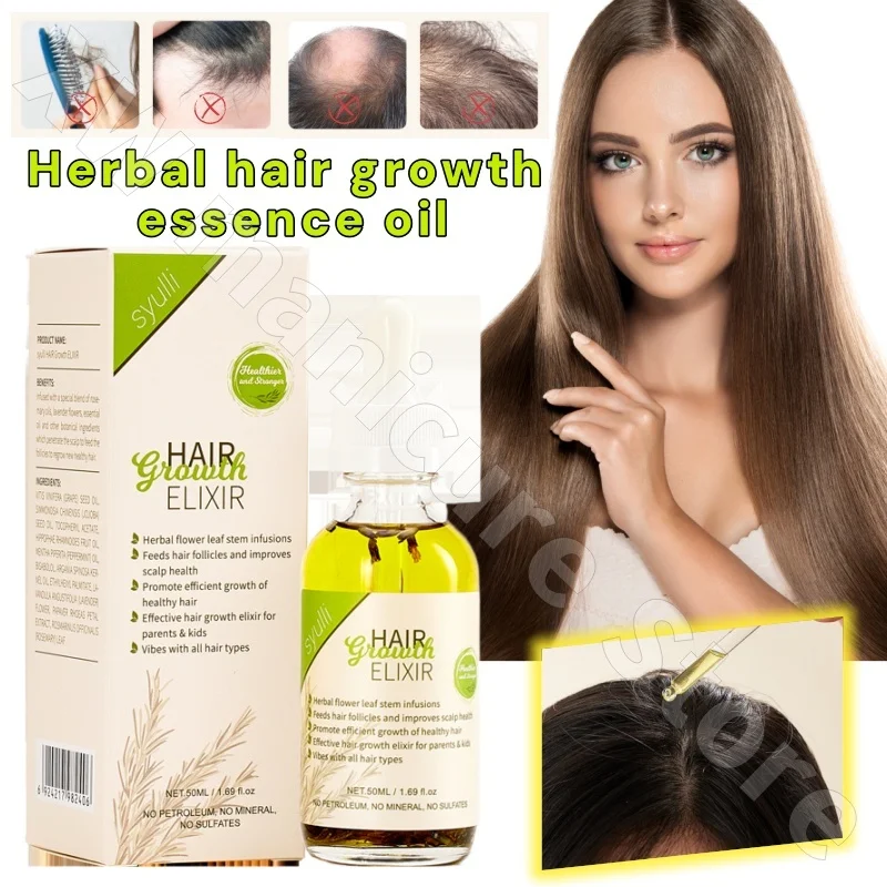 

Herbal Hair Care Essence Oil Rosemary Scalp Massage Essence Oil Improves Health and Softness of Hair Follicles 50ml