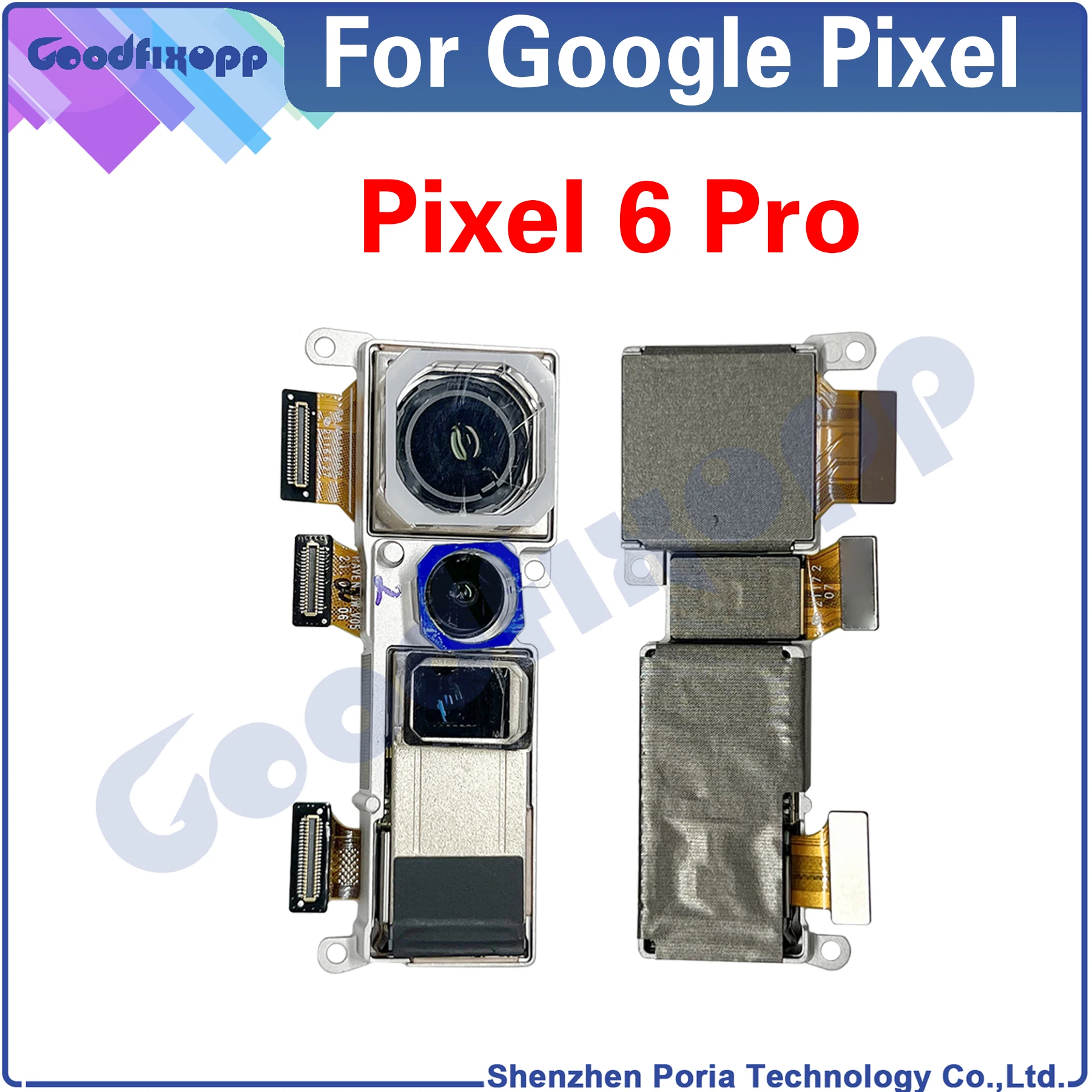 Back Camera For Google Pixel 6 / 6 Pro Rear Camera Modules For GLUOG G8VOU GB7N6 G9S9B16 Big Camera Replacement