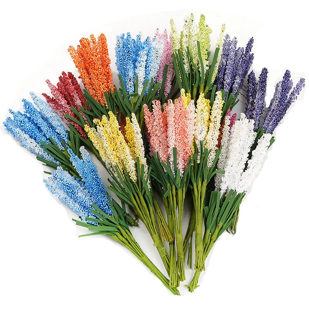 

10PCs/lot Lavender Artificial Flowers Bouquet PE Foam Fake Flowers For Vase Home Room Decor DIY Wreath Wedding Decorations 2022