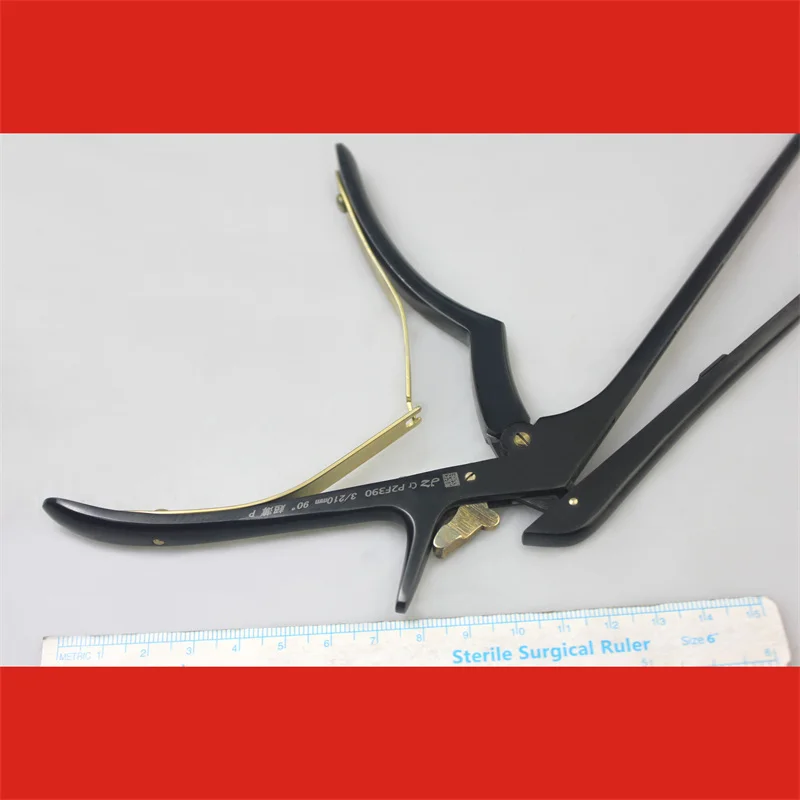 

Medical 21cm ultra-thin laminar bone biting forceps black laminar wrench gun-type bone scissors spinal neuroorthopedic instrumen
