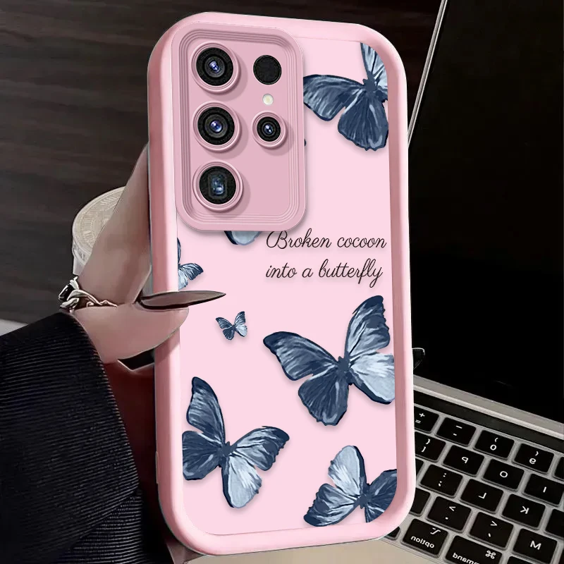 레트로 나비 폰 케이스 삼성 갤럭시 S24 S25 S23 울트라 S22 S21 플러스 FE A36 A56 A26 A16 A06 A15 A25 A35 A55 5G 커버