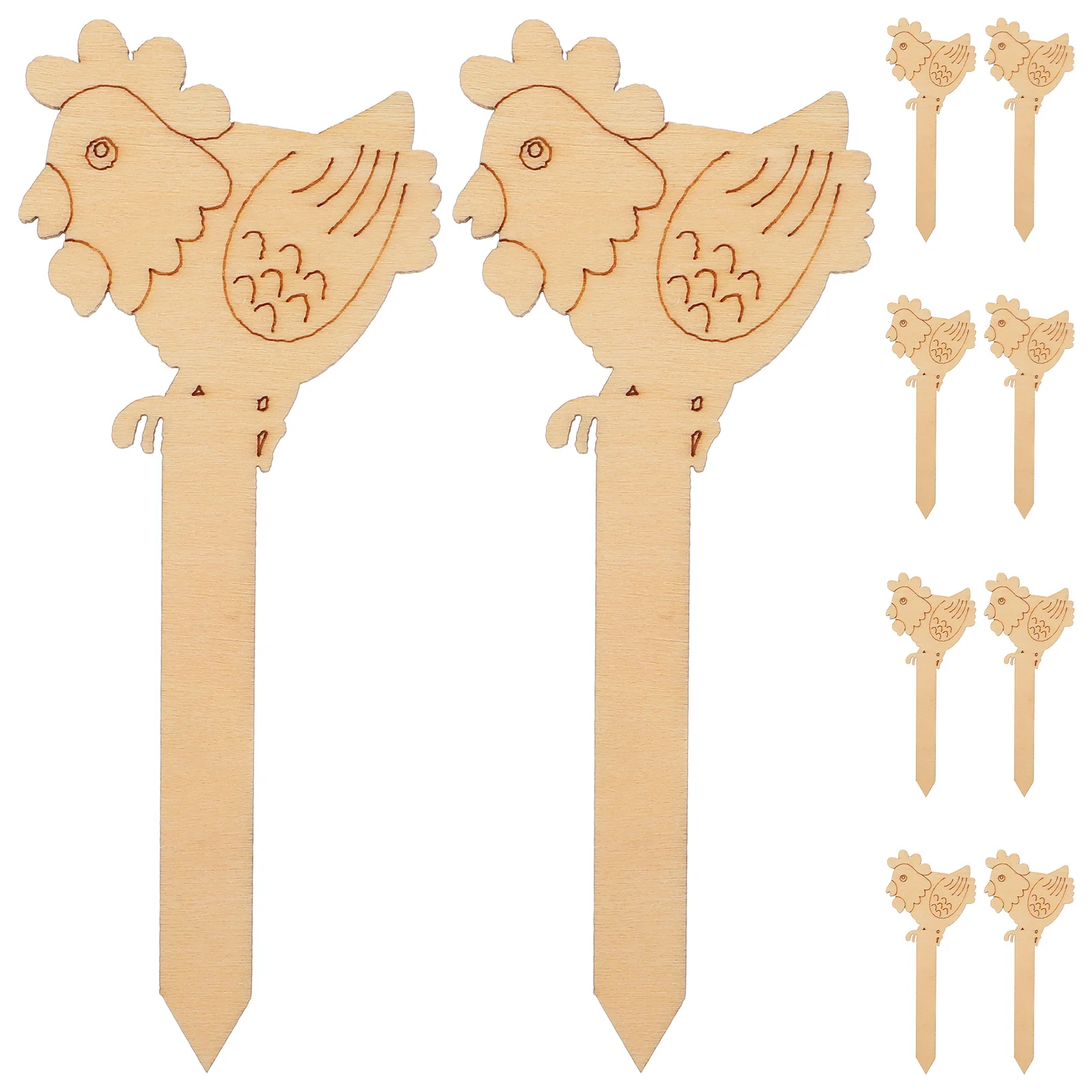 

10Pcs Wooden Bookmarks Easter Chicken Shape DIY Craft Blank Book Markers for Readers Notebooks Folders Reading Accessories Gifts