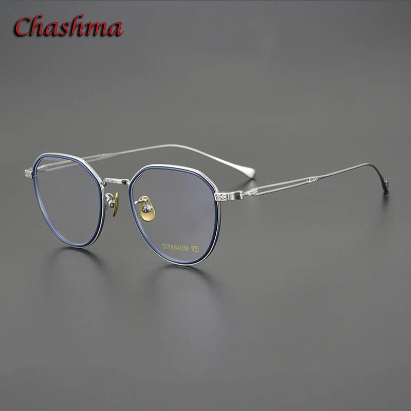 

Chashma Women Round Eyewear Pure Titanium Top Quality Glasses Frame Prescription Optical Lenses Fashion Trend Men Spectacles