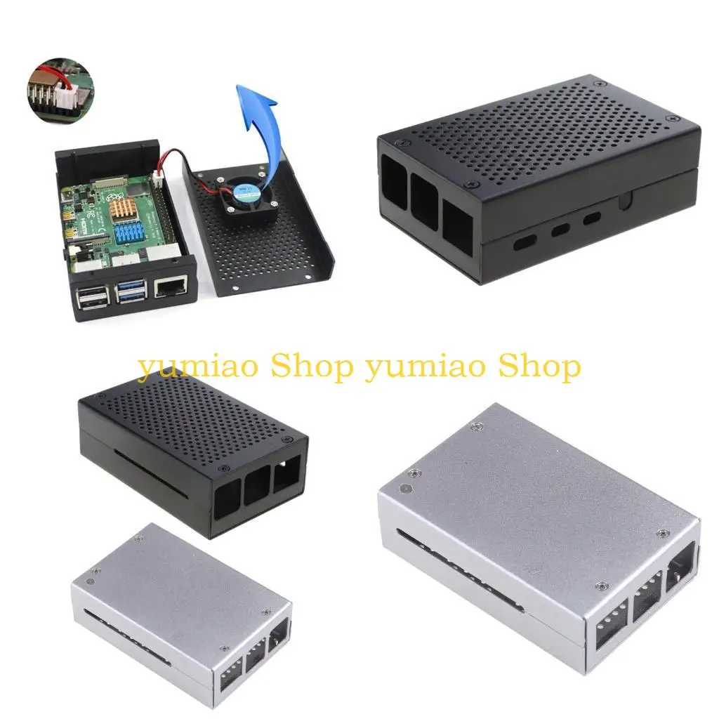 

587B Aluminum Alloy Black Silver Protective for Case / Box / Enclosure for 4 Model B Perfect Heat Dissipation