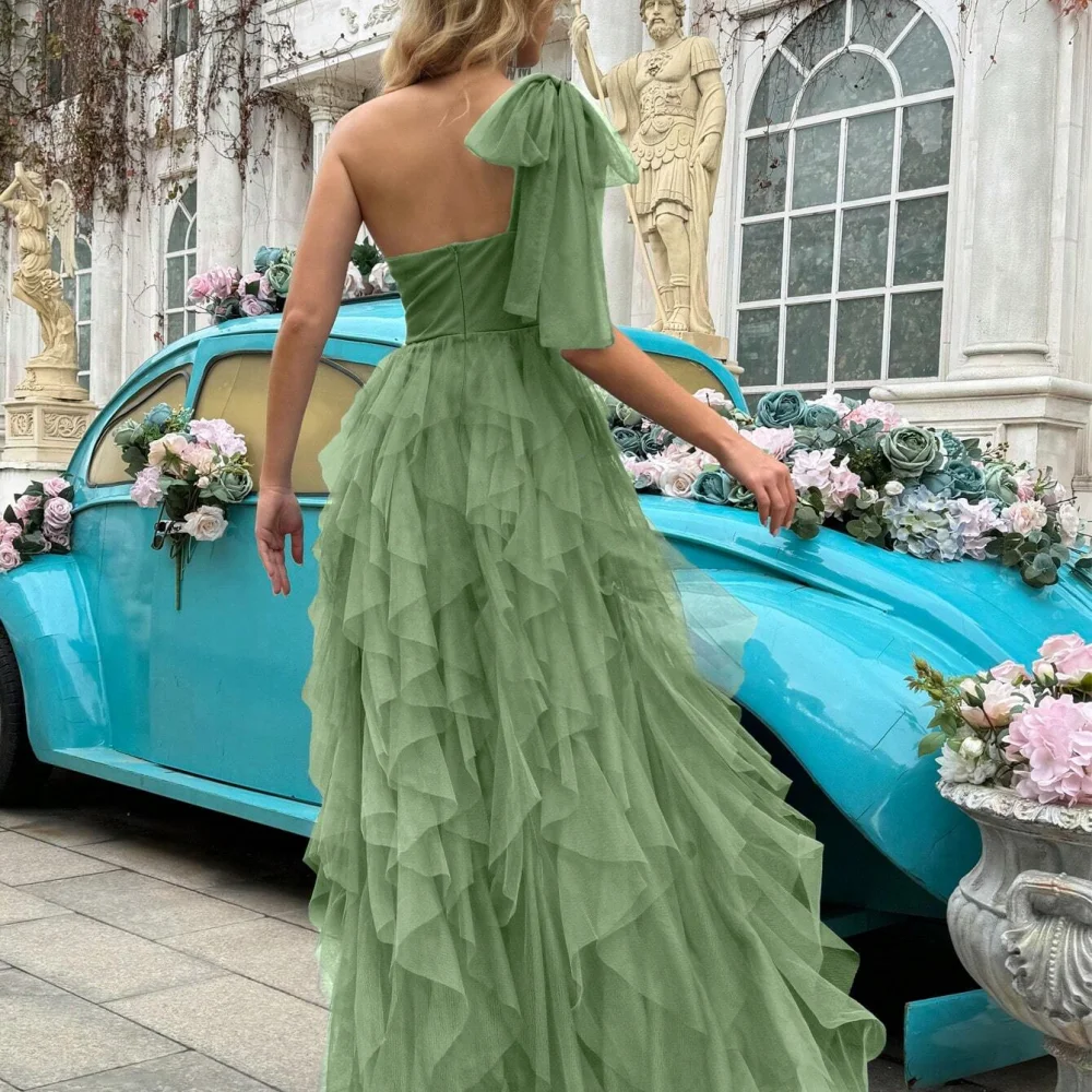 Romantic Prom Dress Backless Sweetheart Neck For Women Evening Gowns One Shoulder With Split Party Dresses robes de soirée