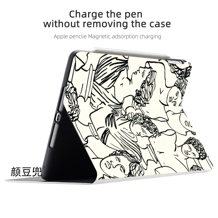 Funny Abstract Artwork ipad case For Apple Air4 5 10.9 inch iPad Pro 2020 Cover for iPad 10.2 12.9 2021 Mini 5 6 with Pen holder