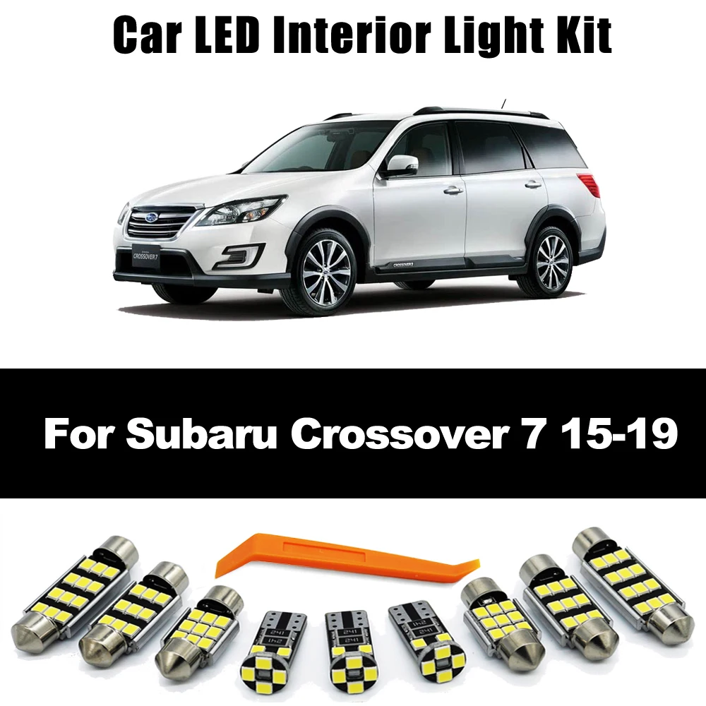 

ZITWO 12 шт. автомобильные аксессуары для Subaru Crossover 7 2015 2016 2017 2018 2019 лампа багажника светодиодная внутренняя карта купольная пластина комплект освещения