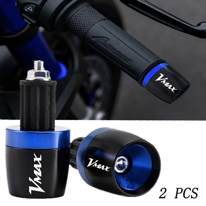 Motorcycle Accessories 7/8"22MM CNC Handlebar Grips Handle Bar Grip End Cap Plugs For Yamaha V-MAX VMAX 1200 V-MAX1200 VMAX1200