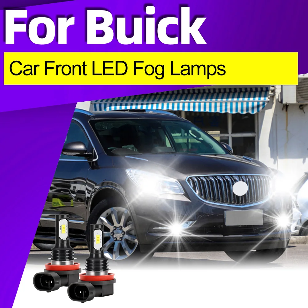 2x LED Fog Lights Bulbs 12V Car Foglamps H8 H11 For Buick Rainier Allure LaCrosse Lucerne Enclave Encore Verano Car Accessories