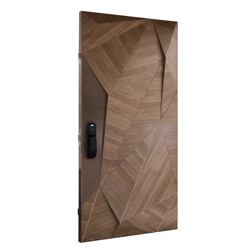 

Modern high-luxury residential villa Class A fire door safety anti-theft wooden pivot door